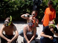 Tauchertauf, here the students are 'celebrating' that they've made it 