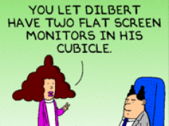 Oops, I also have two monitors... but I do not have a cubicle