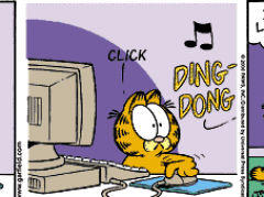 Garfield loves the internet