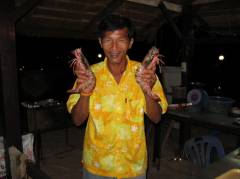 A very proud chef with our meal