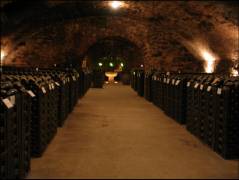 View of a very impressive sect cellar in the town of Sommerhausen. I want to have something like this ;-)